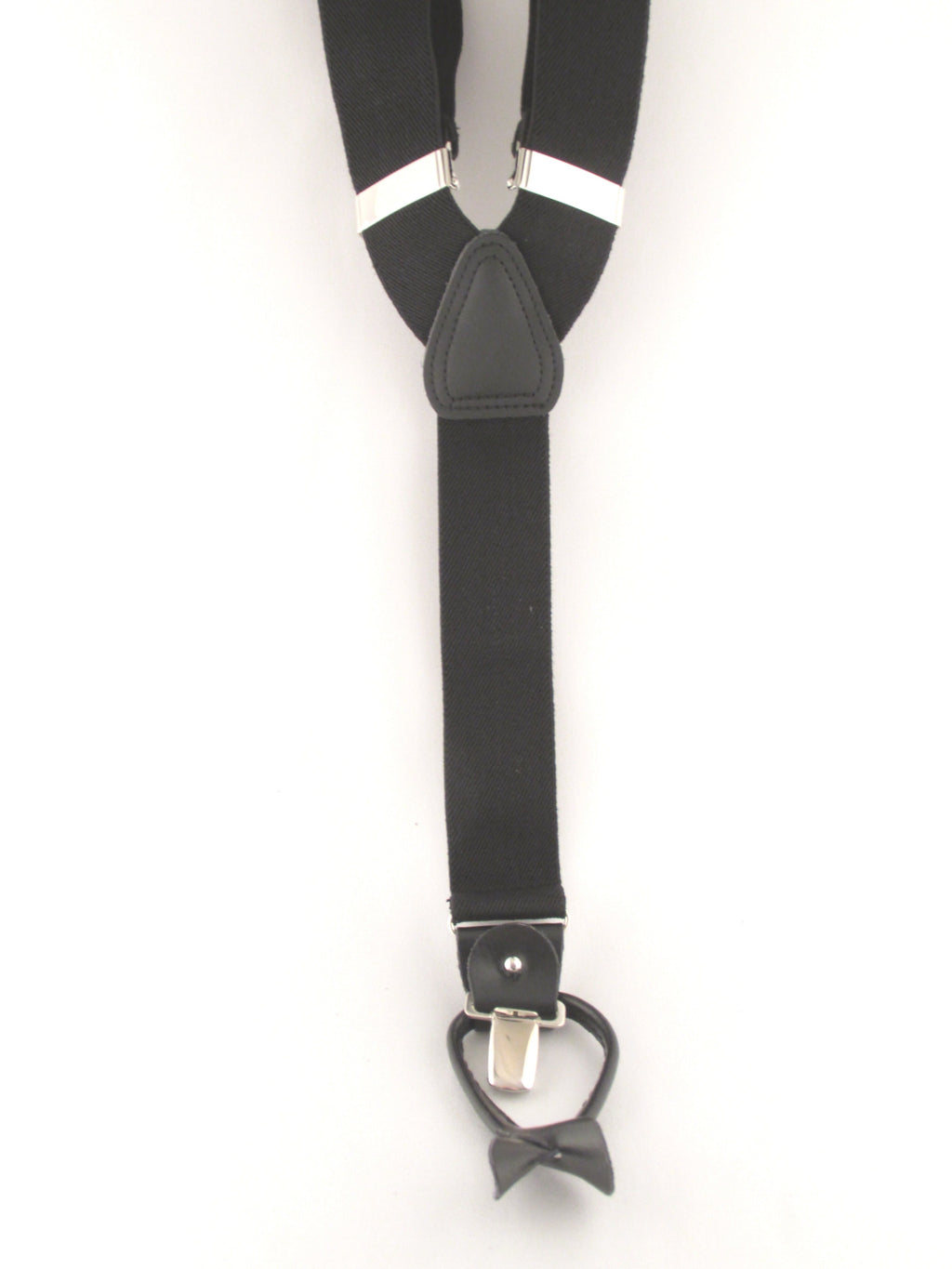 Black Leather End Trouser Braces