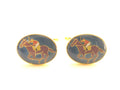 Van Buck Gold Horse Racing Novelty Cufflinks