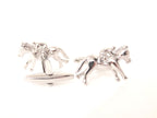 Van Buck Silver Jockey Horse Racing Novelty Cufflinks