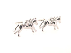 Van Buck Silver Jockey Horse Racing Novelty Cufflinks