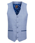 Windowpane check waistcoat sale