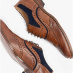 M499B Brogue Shoes - Brown/Navy