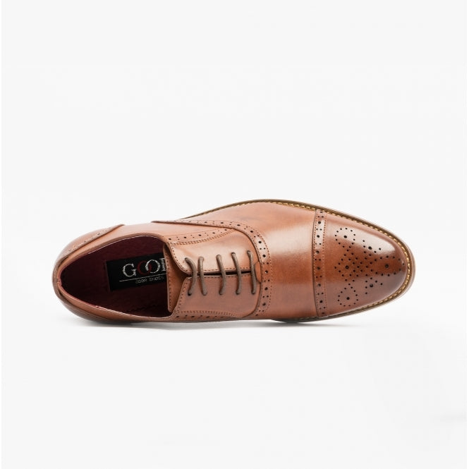 Men's Brogue Shoes - Tan