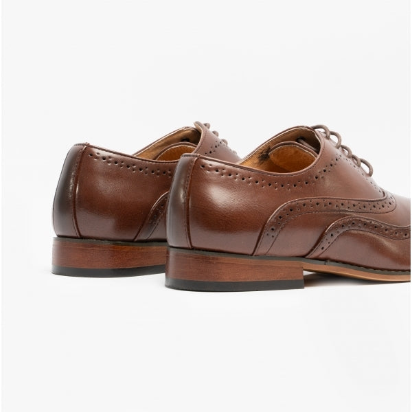 M014b Brogue Shoes - Brown