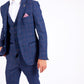 Man wearing men's HARRY - Indigo Tweed Check Blazer - Marc Darcy Menswear