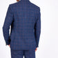 Man wearing men's HARRY - Indigo Tweed Check Blazer - Marc Darcy Menswear