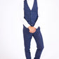 Man wearing men's HARRY - Indigo Tweed Check Trousers - Marc Darcy Menswear