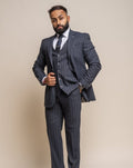 Invincible Navy Pinstripe Jacket