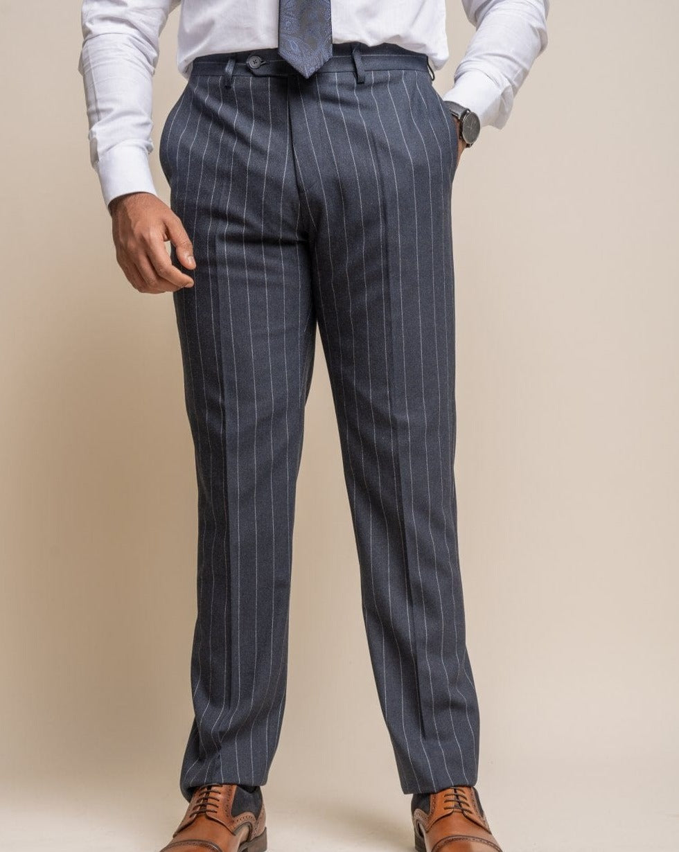 Invincible Navy Pinstripe Jacket