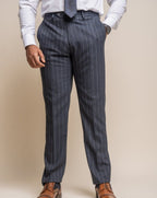 Invincible Navy Pinstripe Jacket