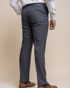 Invincible Navy Pinstripe Jacket