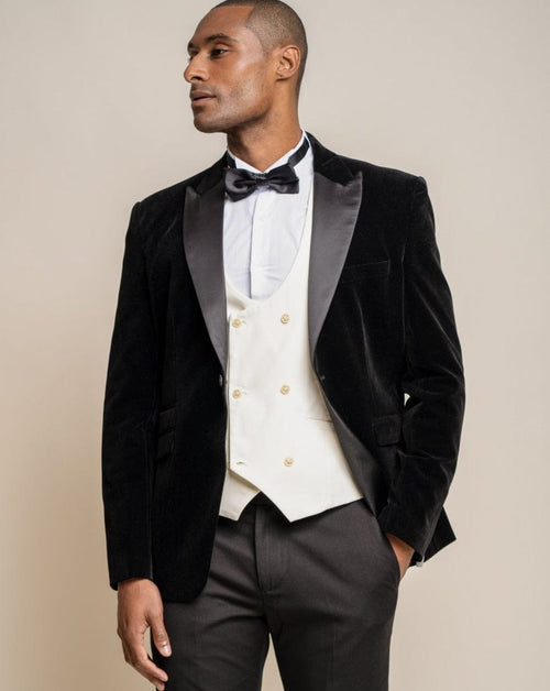 Black Velvet Blazer- Rosa