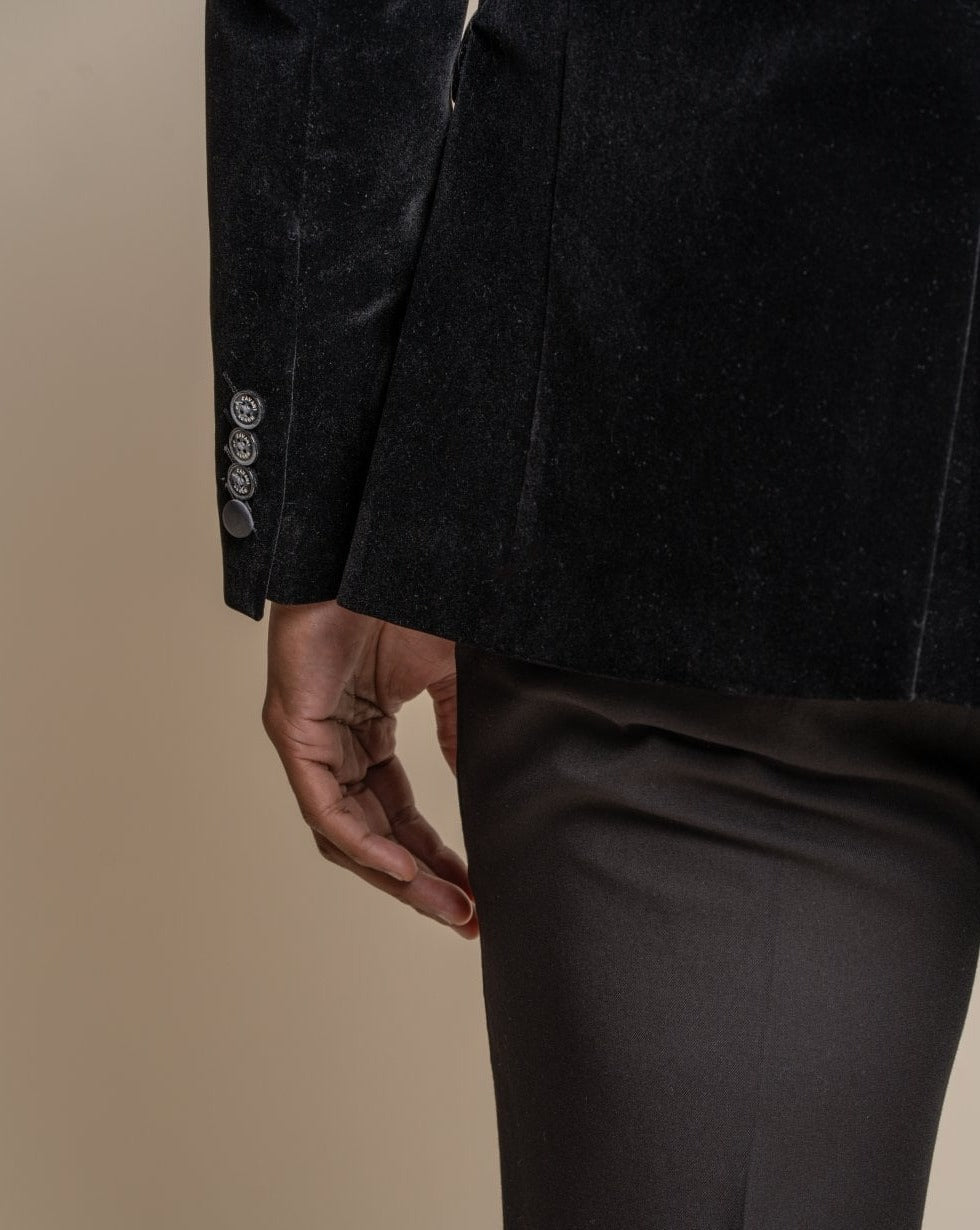 Black Velvet Blazer- Rosa