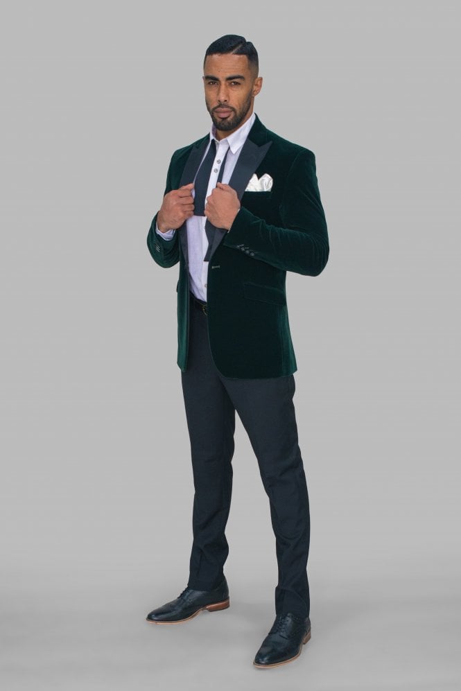 Forest Green Velvet Blazer