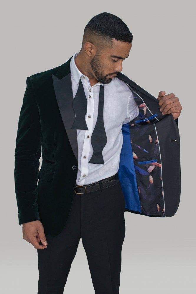 Forest Green Velvet Blazer