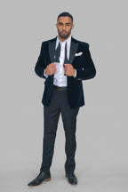 Forest Green Velvet Blazer