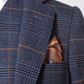 Boy Kid wearing JENSON - Childrens Marine Navy Check Suit-Marc Darcy Menswear