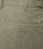 Jude Sage Herringbone Tweed Trousers