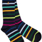 Socks - Black Small Striped Bamboo Socks