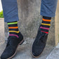Socks - Black Small Striped Bamboo Socks