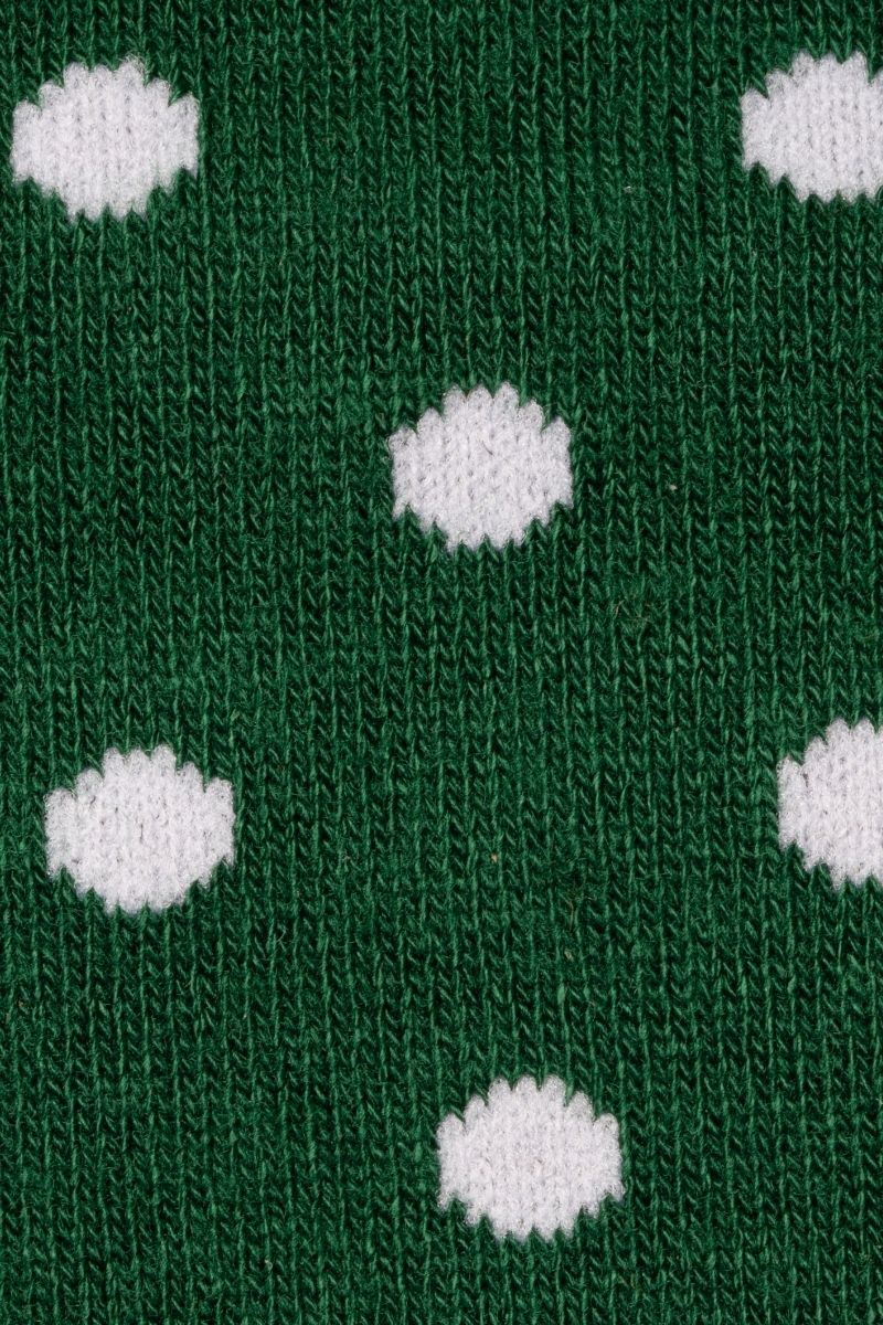 Socks - Dark Green Polka Dot Bamboo Socks
