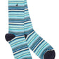 Socks - Navy And Blue Narrow Striped Bamboo Socks