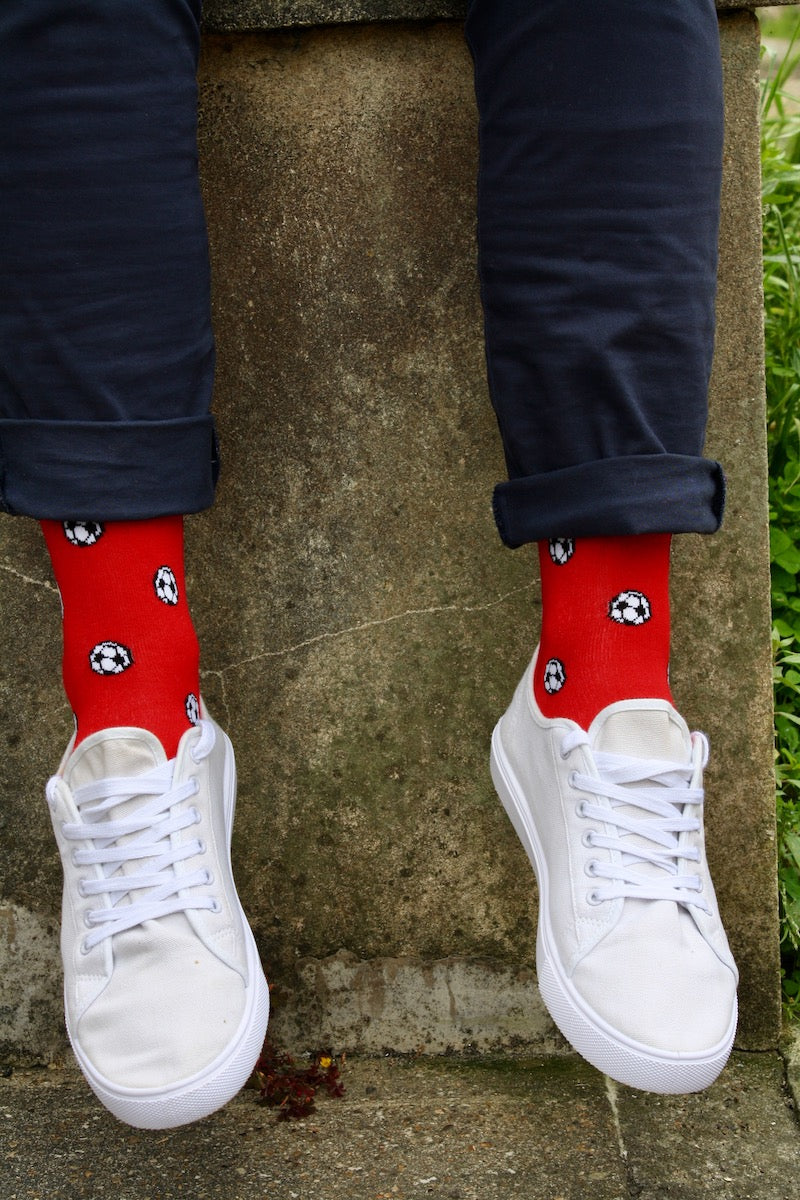 Socks - Red Football Bamboo Socks