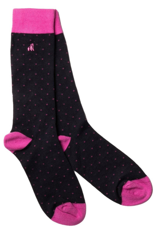 Socks - Spotted Pink Bamboo Socks