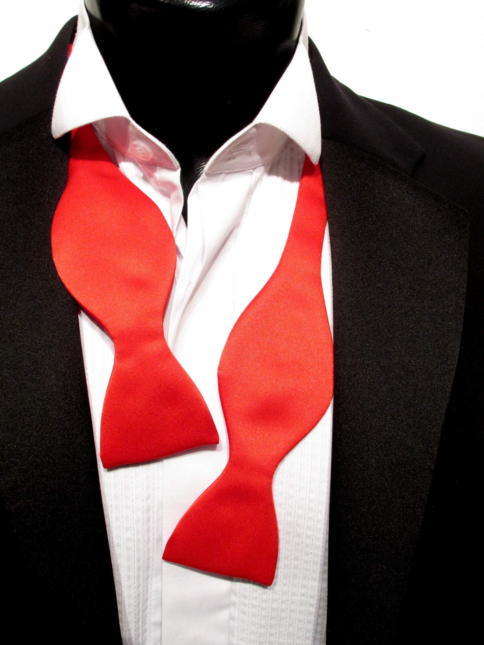 Red Self-Tied Bow Tie by Van Buck
